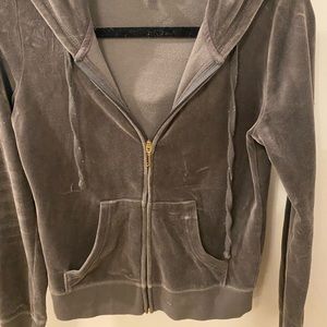 Juicy Couture Gray Velour Zip Up